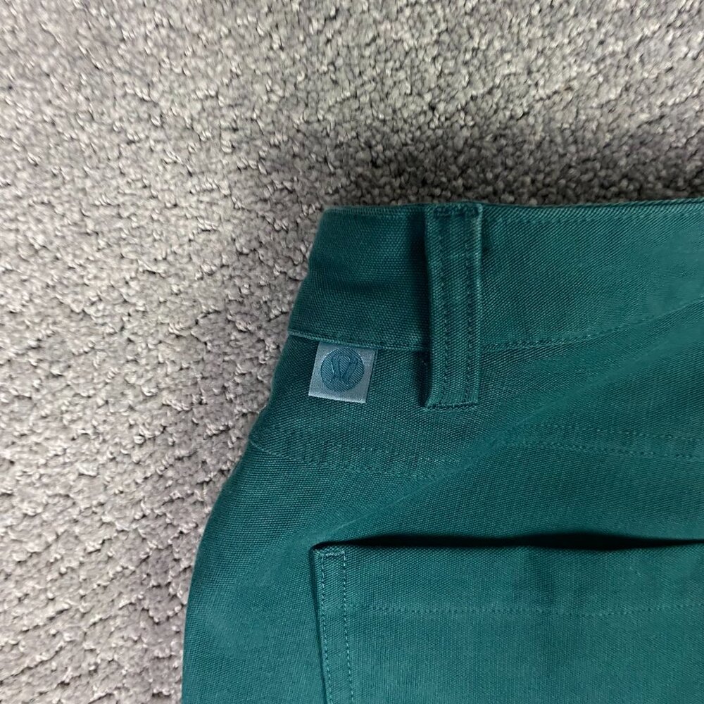 Lululemon Slim Fit ABC Pants Men's 33 x 33 Green Jasper Utilitech Chino Stretch - Picture 5 of 14